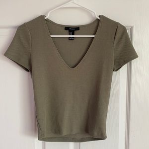Olive Green forever 21 top, size M